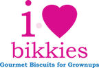 Logo for gourmet cookie brand I Heart Bikkies