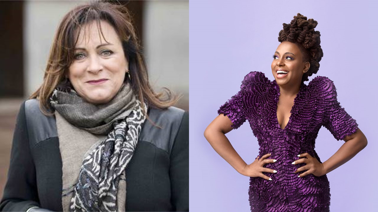 Pair of publicity photos of singers Mary Black and Ledisi